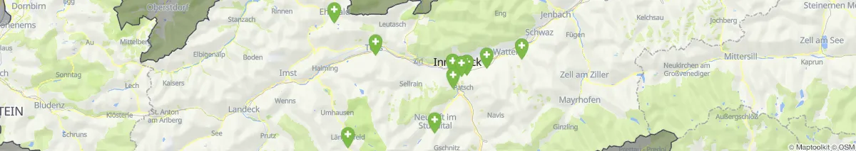 Map view for Pharmacies emergency services nearby Unterperfuss (Municipality, Tirol) (92)